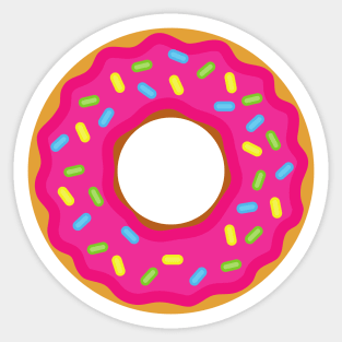 Sprinkles over pink donut icing Sticker